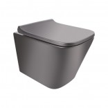 Q-tap Підвісний унітаз Q-tap Slim Duroplast MATT BLACK Quick relase 490x340x350mm