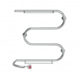 Lidz Электр. полотенцесушитель с полкой левое подключ. Lidz Snake shelf (CRM) 500x500 LE (LIDZSNAKESHCRM500500LE)