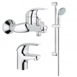 Grohe Набор смесителей для ванной Grohe Euroeco (124428)