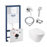 Q-tap Комплект Qtap унитаз+Grohe инстал+набор для биде (Qtap Swan QT16335178W+Grohe Rapid SL 38722001+Grohe BauClassic 111048) (387220