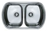 Haiba Мойка кухонная HAIBA 80x49 DOUBLE (polish) (HB0573)