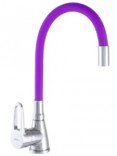 Zerix Смеситель для кухни ZERIX SOP7 045 с фиолетовым гибким изливом (ZX2666)