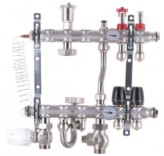 KOER Коллектор со встроенным смесит. узлом KOER KR.S1012-2 1"х2 SUS304 и евроконусами 3/4-16 (KR2935)