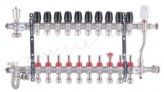 KOER Коллектор со встроенным смесит. узлом KOER KR.S1013-10 1"х10 SUS304 и евроконусами 3/4-16 (KR2953)