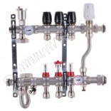 KOER Коллектор со встроенным смесит. узлом KOER KR.S1013-3 1"х3 SUS304 и евроконусами 3/4-16 (KR2946)