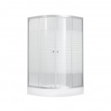 Lidz Lidz Душевая кабина Lidz WIEŻA SC90x90.SAT.LOW.L, стекло Linie 4мм + Душевой поддон KUPALA ST90x90x16