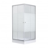 Lidz Lidz Душевая кабина Lidz WIEŻAK SC80x80.SAT.LOW.L, стекло Linie 4мм + Душевой поддон MAZUR ST80x80x16