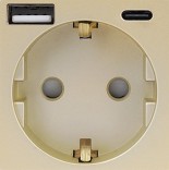 1DAL Механизм розетки 1DAL | USB + Type-C, Золото