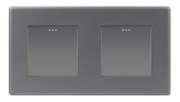 1DAL Двойной выключатель (1+1 клавиши) 1DAL | Серый (P157-SW1GX2.GR)