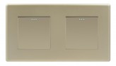 1DAL Двойной выключатель (1+1 клавиши) 1DAL | Золото (P157-SW1GX2.GD)