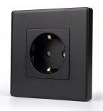 1DAL Розетка 1DAL | Черный, З/К + шторки (P86-ST.BL)